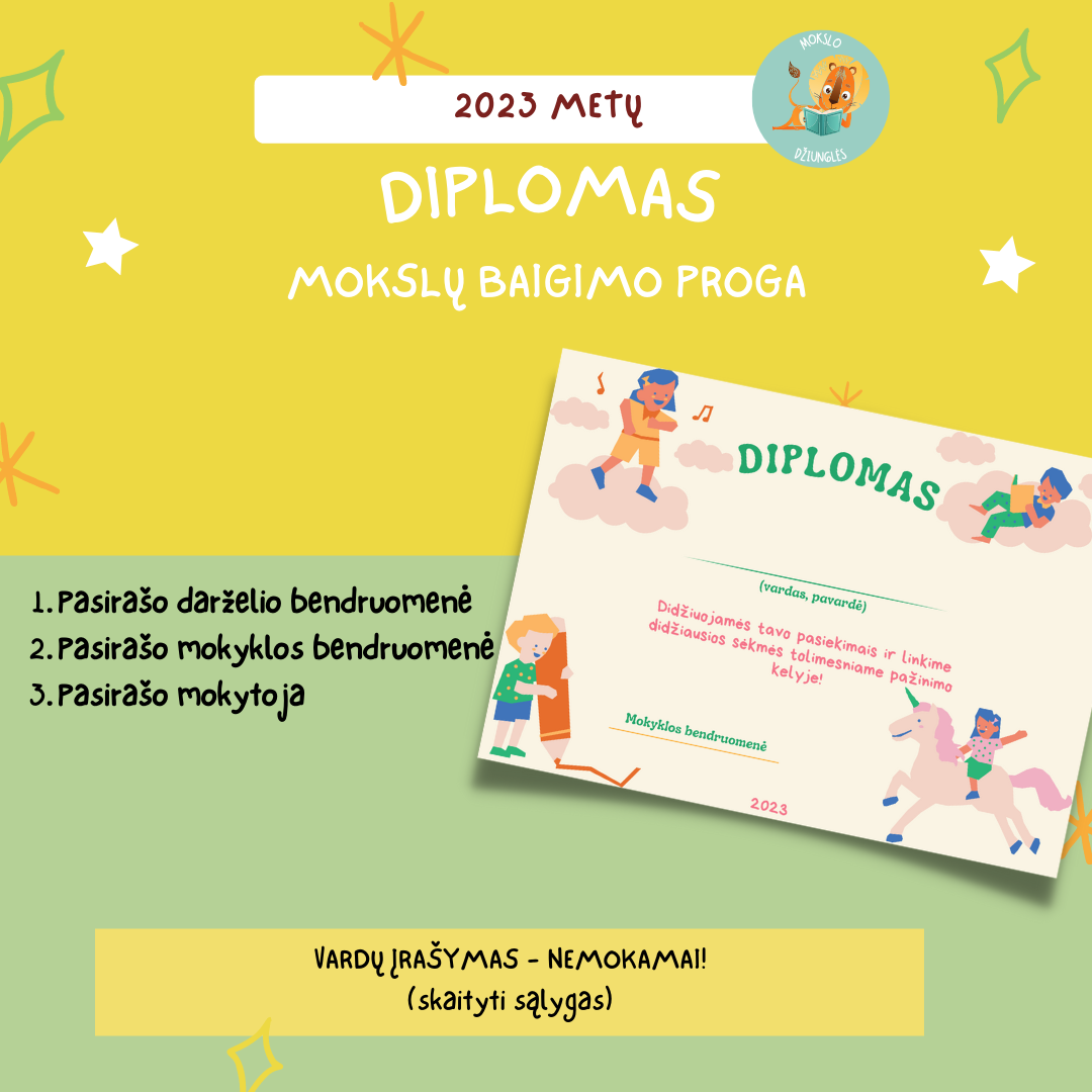 Diplomas su vardų įrašymu | TÁBULA rása