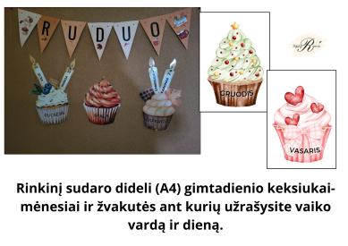 Gimtadienio keksiukai - mėnesiai