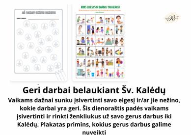 Geri darbai belaukiant šv. Kalėdų