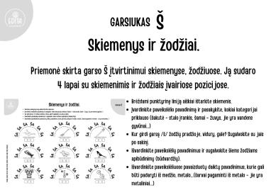 SKIEMENYS IR ŽODŽIAI. GARSAS Š