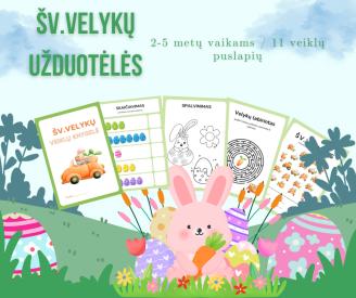 Šv. Velykų veiklų knygelė vaikams