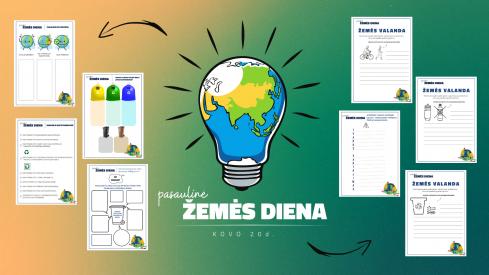 Žemės diena. 8 užduočių rinkinys.