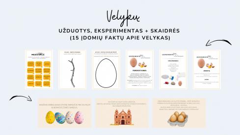 Velykų užduotys, eksperimentas ir skaidrės.