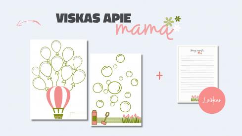 Mamos dienai skirti darbalapiai.