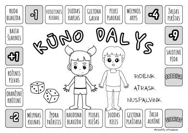 Žaidimas Kūno dalys