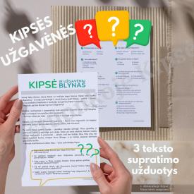 Kipsės Užgavėnės: 3 teksto supratimo užduotys
