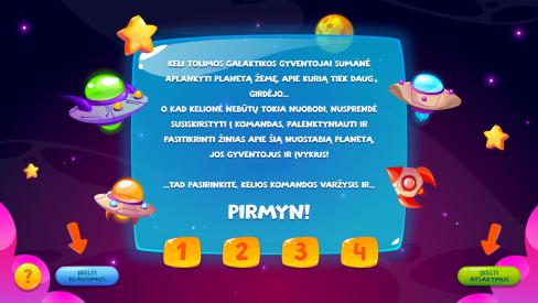 Kosmoso Lenktynės. PowerPoint žaidimas-viktorina
