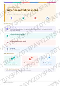 Amerikos atradimo diena 3-4 kl.: 20 užduočių, SUP, stalo žaidimas ir QR