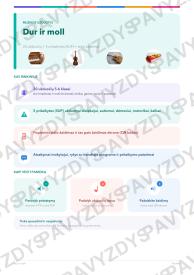 Dur ir moll 5-6 kl.: 20 užduočių, SUP, stalo žaidimas ir QR