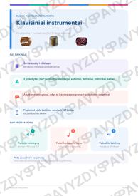 Klavišiniai instrumentai 1-2 kl.: 20 užduočių, SUP, stalo žaidimas ir QR