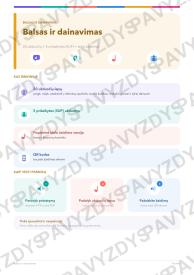 Balsas ir dainavimas 3-4 kl.: 20 užduočių, SUP, stalo žaidimas ir QR