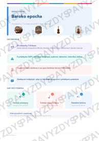 Baroko epocha 7-8 kl.: 20 užduočių, SUP, stalo žaidimas ir QR