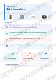 Saksofono diena 7-8 kl.: 20 užduočių, SUP, stalo žaidimas ir QR