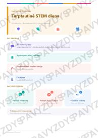 Tarptautinė STEM diena 3-4 kl.: 20 užduočių, SUP, stalo žaidimas ir QR