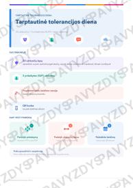 Tarptautinė tolerancijos diena 1-2 kl.: 20 užduočių, SUP, stalo žaidimas ir QR