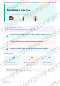 Klasicizmo epocha 5-6 kl.: 20 užduočių, SUP, stalo žaidimas ir QR
