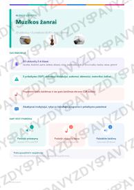 Muzikos žanrai 5-6 kl.: 20 užduočių, SUP, stalo žaidimas ir QR