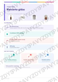 Koncerto gidas 9-10 kl.: 20 užduočių, SUP, stalo žaidimas ir QR