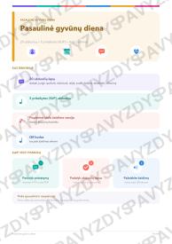Pasaulinė gyvūnų diena 3-4 kl.: 20 užduočių, SUP, stalo žaidimas ir QR