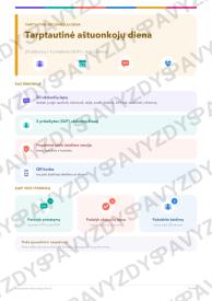 Tarptautinė aštuonkojų diena 3-4 kl.: 20 užduočių, SUP, stalo žaidimas ir QR