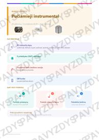 Pučiamieji instrumentai 3-4 kl.: 20 užduočių, SUP, stalo žaidimas ir QR