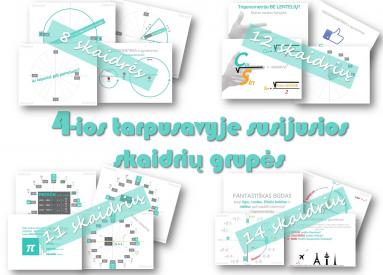 RINKINYS Trigonometrija: Radianas Vienetinis apskritimas Kairės rankos taisyklė Sin Cos - SKAIDRĖS