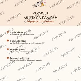 Pirmoji muzikos pamoka 2026-2027: 3 pristatymai ir 6 užduotys, 1-12 klasėms