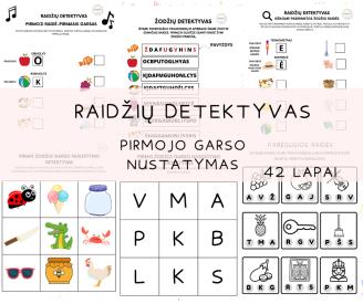 Raidžių detektyvas - pirmojo garso nustatymas