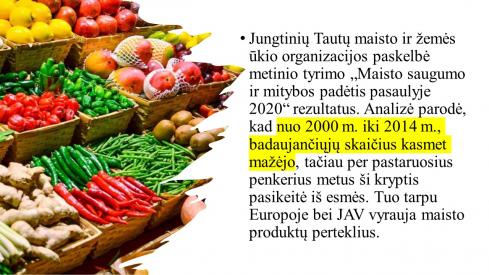 Žemės ūkis ir aplinka ir Pasaulio gyventojų mityba skaidrės pamokai