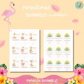 Palinkėjimo etiketė dovanėlei