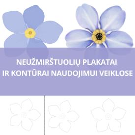 2 VNT. NEUŽMIRŠTUOLIŲ PLAKATAI IR KONTŪRAI