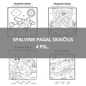 SPALVINK PAGAL SKAIČIUS