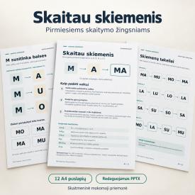 Skaitau skiemenis. Mokomoji priemonė pirmiesiems skaitymo žingsniams