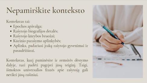 Argumentavimas samprotavimo rašinyje