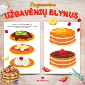 UŽGAVĖNIŲ UŽDUOTĖLĖS - Pasigaminkime blynus