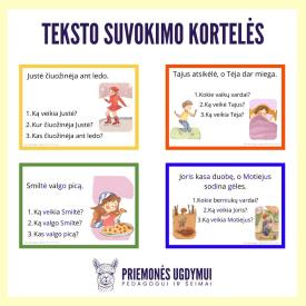 Skaitymo ir teksto suvokimo kortelės