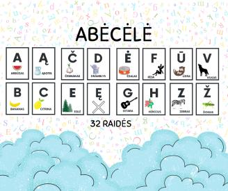 Pažinimo kortelės: abėcėlė