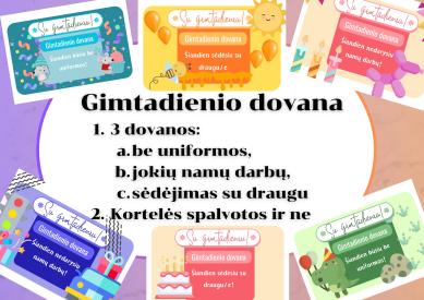 Gimtadienio dovanos