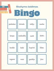 Skaitymo žaidimas BINGO