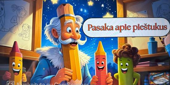  Pasaka apie pieštukus