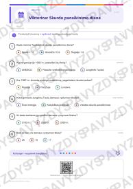 Skurdo panaikinimo diena 5-6 kl.: 20 užduočių, SUP, stalo žaidimas ir QR