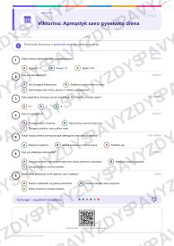 Apmąstyk savo gyvenimą diena 9-10 kl.: 20 užduočių, SUP, stalo žaidimas ir QR