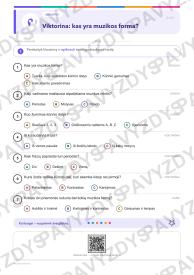 Muzikos forma 5-6 kl.: 20 užduočių, SUP, stalo žaidimas ir QR