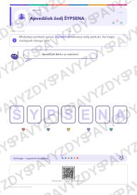 Šypsenos ir nesmurto diena 1-2 kl.: 20 užduočių, SUP, stalo žaidimas ir QR