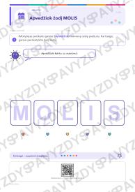 Molio diena 1-2 kl.: 20 užduočių, SUP, stalo žaidimas ir QR