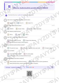 Audiovizualinio paveldo diena 9-10 kl.: 20 užduočių, SUP, stalo žaidimas ir QR