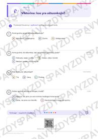 Tarptautinė aštuonkojų diena 5-6 kl.: 20 užduočių, SUP, stalo žaidimas ir QR