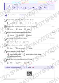 Latvijos nepriklausomybės diena 5-6 kl.: 20 užduočių, SUP, stalo žaidimas ir QR