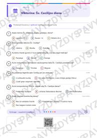 Šv. Cecilijos diena 5-6 kl.: 20 užduočių, SUP, stalo žaidimas ir QR