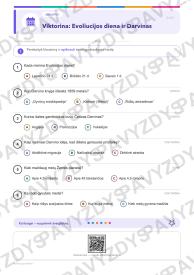 Evoliucijos diena 5-6 kl.: 20 užduočių, SUP, stalo žaidimas ir QR